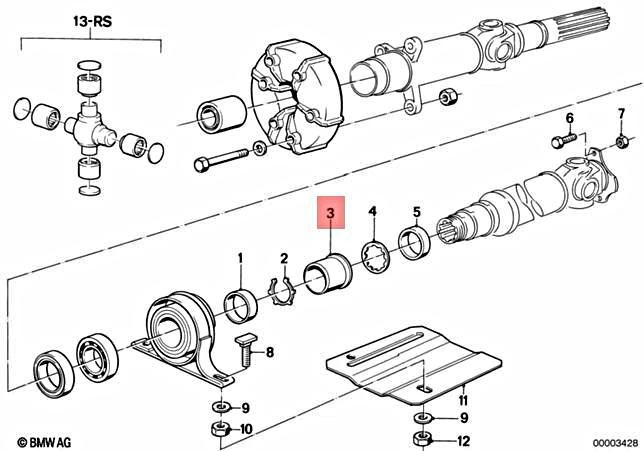 Genuine BMW M3 X3 Z3 M Roadster Z4 Threaded Ring With Clamp-Ring