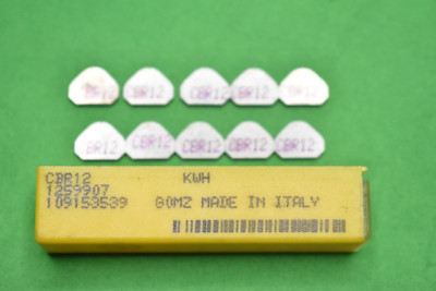 Qty 10 Kennametal Chip Breaker Insert CBR12 KWH NOB/NOS