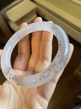 Natural Agate chalcedony Gemstone Bangle 54 Mm