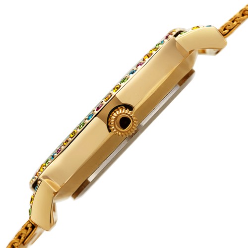 Reloj August Steiner para mujer AS8281 con correa de malla de acero inoxidable con cristales de diamantes - Imagen 4 de 9