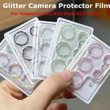 For Samsung Galaxy S25 S24 Ultra Glitter Lens Camera Protector Tempered Glass