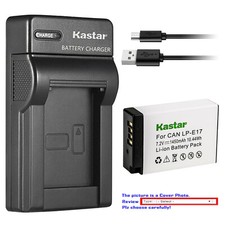 Kastar Battery Slim USB Charger for Canon LP-E17 LPE17 Canon EOS 750D 760D DSLR