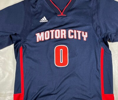 adidas DETROIT PISTONS MOTOR CITY ANDRE DRUMMOND #0 SIZE SMALL JERSEY  SWINGMAN