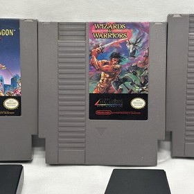 Nintendo NES Games Lot Dragon Spirit Double Dragon II Wizard Warriors & Tested
