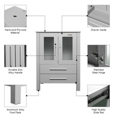 72 Gray Bathroom Vanity Vessel Sink Set Small...