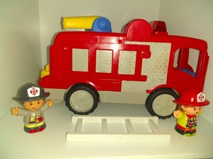 little people helping others fire truck