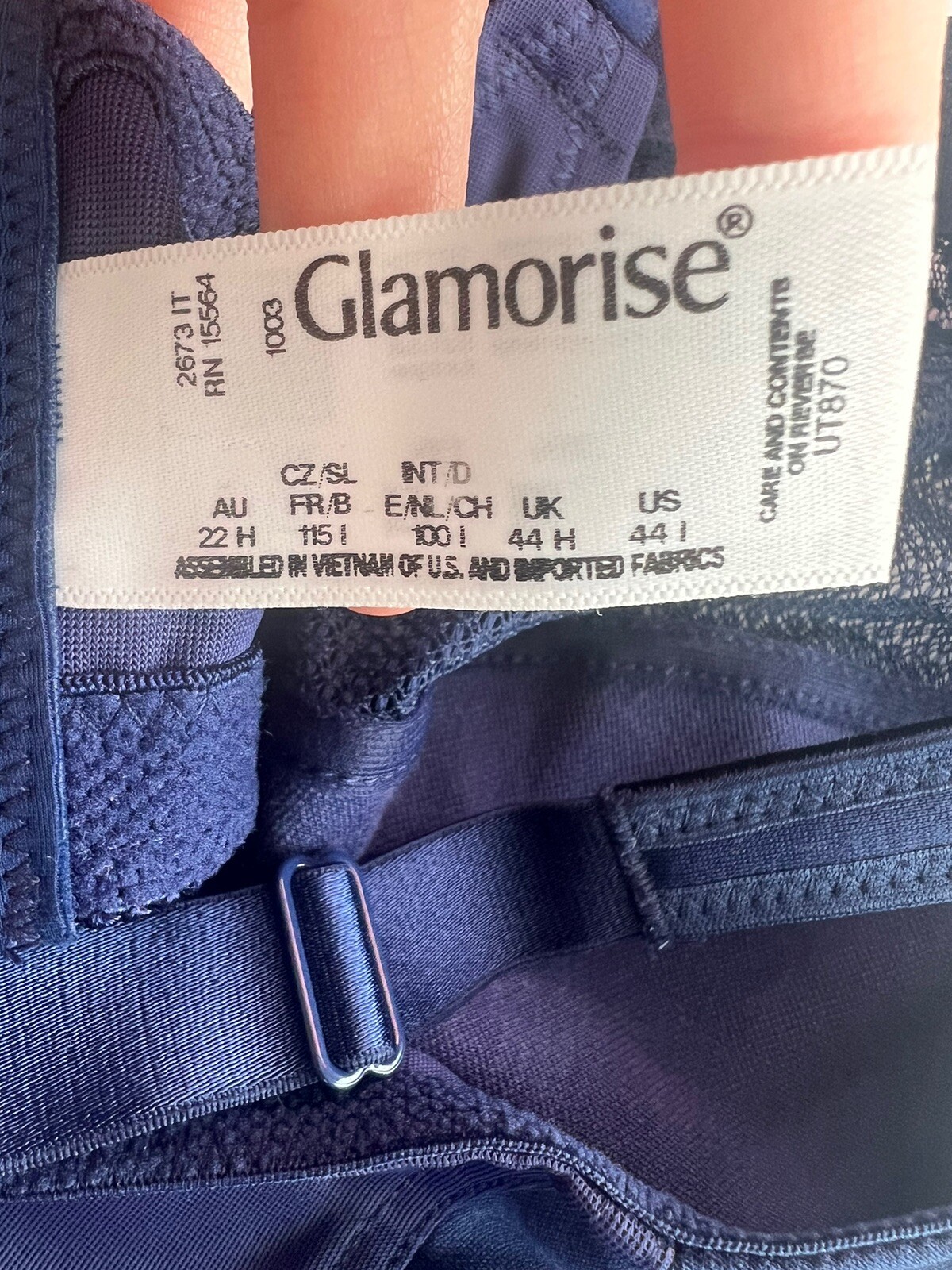 Glamorise Blue Magic Lift Full Figure Minimizer Bra 1003, US Size 44I 1021 eBay