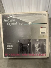 Elrom UL halogen 100w crystal tip 16” ceiling and wall light Made In Italy