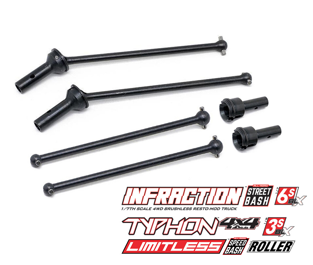 HD FULL F & R CVD SHAFT FOR ARRMA 1/7 LIMITLESS INFRACTION 6S 1/8