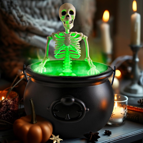 Halloween Decorations Indoor - Cauldron Halloween Decor with Black Plastic