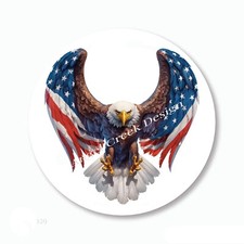 STUNNING PATRIOTIC EAGLE SCRAPBOOK STICKERS PARTY FAVORS ENVELOPE SEALS LABELS
