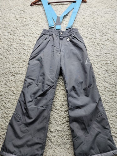 Gerry Youth Girls Performance Snow Pant Removable Suspenders Gray/Teal Small 7/8