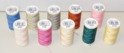10 x 100m Spule Nähgarn Coats Mez Duet Nr. 100, 100% Polyester reißfest, 5003