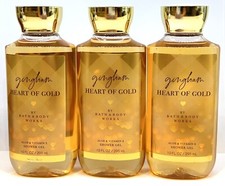 3 Bath  Body Works GINGHAM HEART OF GOLD Body Wash Shower Gel 10 oz