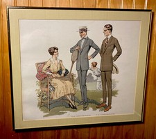 ANTIQUE TENNIS RACKET THEMED 1920’s ORIGINAL ADVERTISEMENT VINTAGE FRAMED