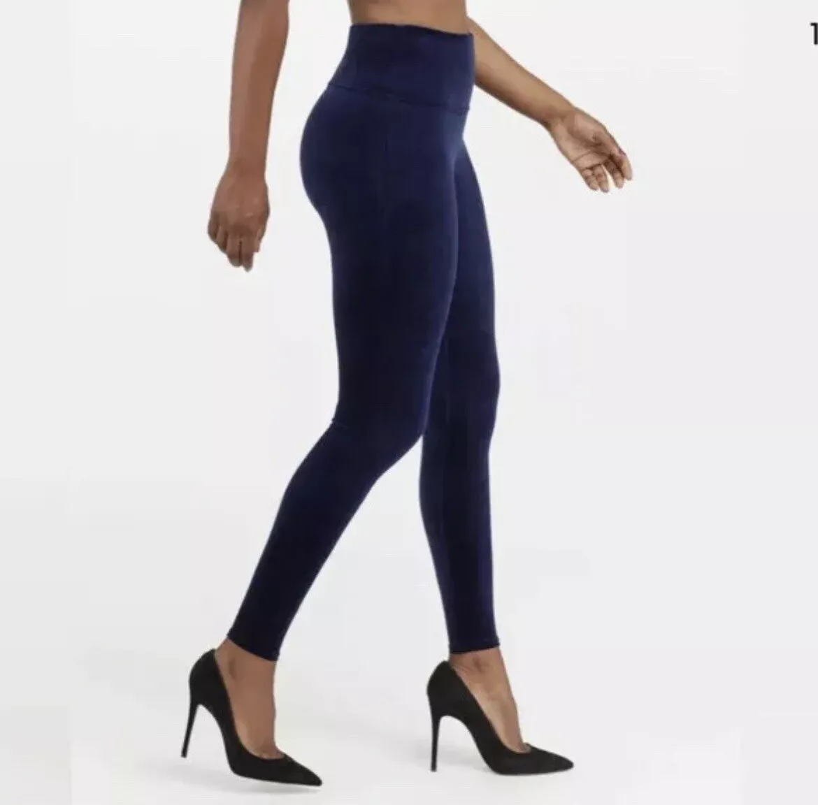 Blue velour cheap leggings
