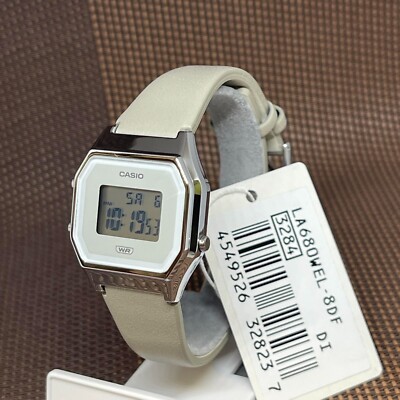 Casio LA680WEL-3D Vintage Matt Gray Digital Ladies Dress Fashion