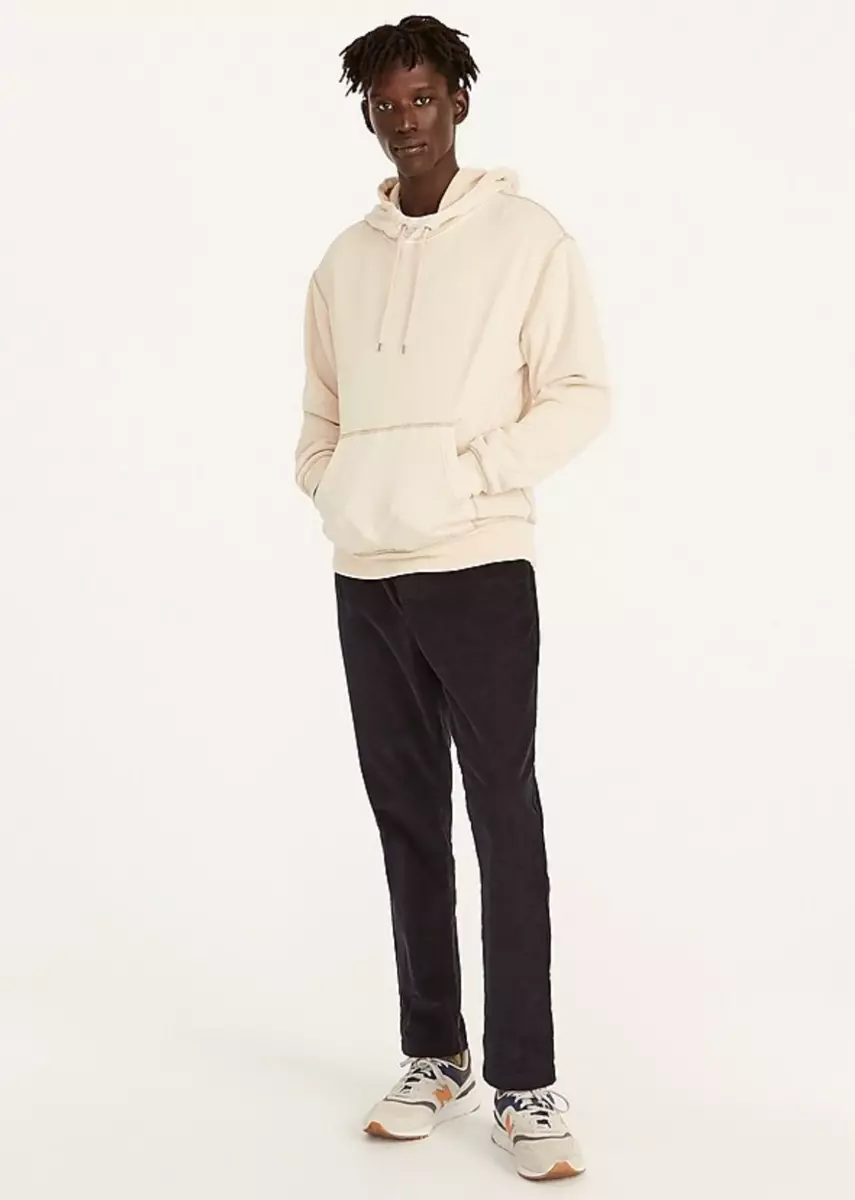 NWT J.CREW 110 Garment dyed waffle lined french Terry hoodie