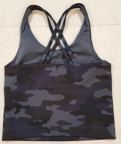 Gap Teen Girls Sports Athletic Cami Bra Black Camo Size 8 - Picture 3 of 7