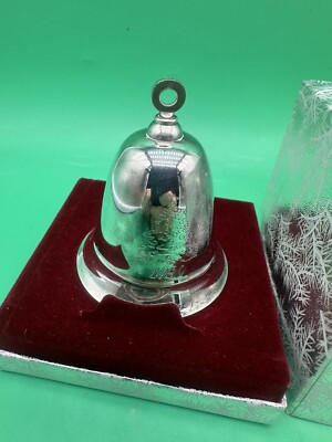 Vintage W. Bell Co Warwick  Silverplate 1980 Musical Christmas Bell Ornament