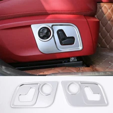 Silver ABS Seat Button Handle Panel Trim Fit For Maserati Ghibli Levante 2016-22