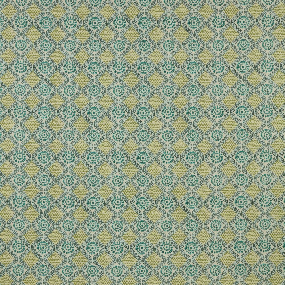 Grand Bazaar Opal Green Cotton Curtain Upholstery Cushion Roman Blind Fabric