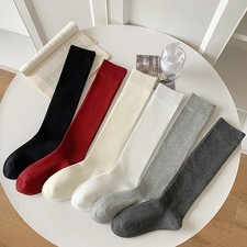 Woman Stockings High Quality Fashion Plain Japanese Style Knee High Socks For
