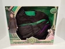 Wicked Elphaba Black Dress, Hat  Cape Costume Dress Up Set Child Size 4-6x