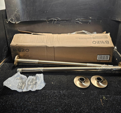 Brizo T71766-GL Floor Mount Tub Filler Unions with Dual Column Design Luxe Gold
