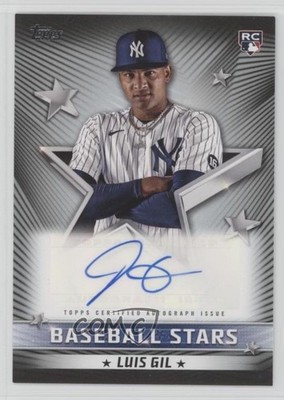 2022 Topps Series 1 Baseball Stars Black /199 Luis Gil Rookie Auto RC pe8