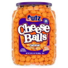 Utz Cheese Balls, 23 oz Barrel