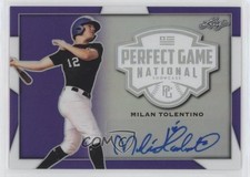 2019 Leaf Perfect Game National Showcase Purple 12/12 Milan Tolentino Auto nd3