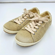 Taos Women's Light Brown Star Khaki Wash Canvas Low Top Sneaker Size US 8