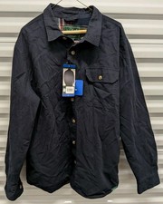 Woolrich Shacket Mens L Blue Green Label Flannel Lined Cotton Shirt Jacket NWT
