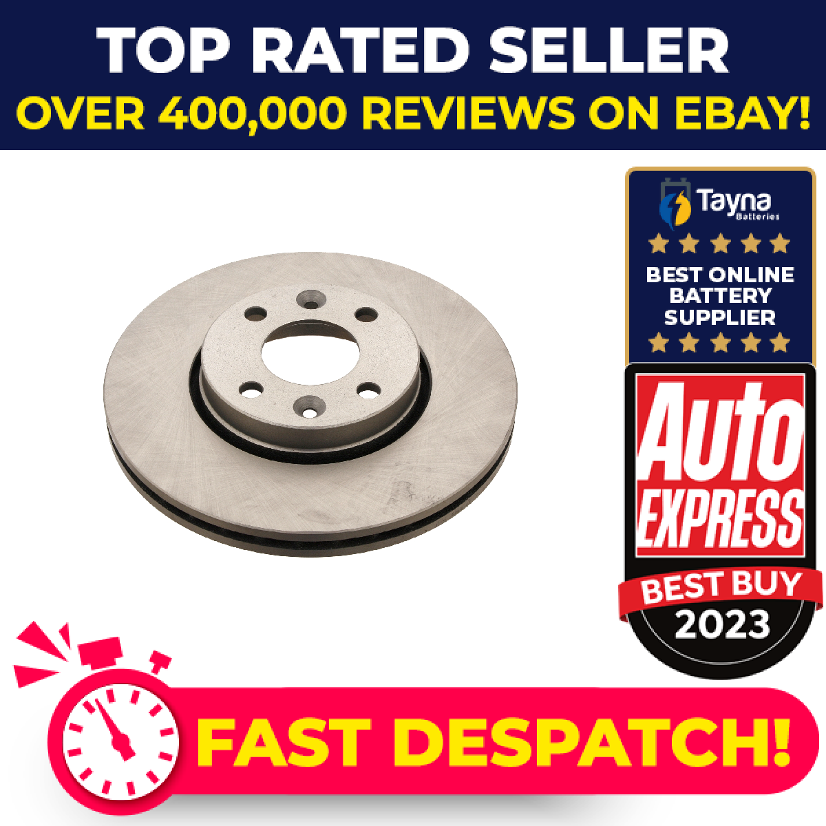 2x Brake Discs Pair Vented fits RENAULT LOGAN Mk1 Front 1.4 1.6 1.5D 2007 on Set