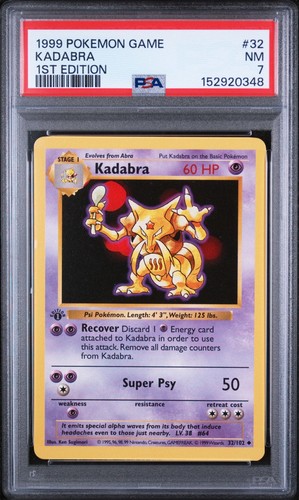 Kadabra (1st Edition) graded PSA 7 for sale on eBay