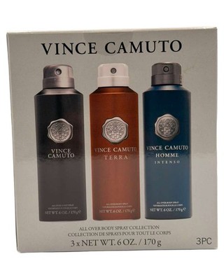 Vince Camuto 6.0 oz Body Mist 3PC Set for Men-Vince Camuto+Terra+Homme Intenso