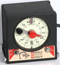 Vintage Simmon Omega, słyszalny powtarzający się timer ciemny model M-59 J-2970 działa!