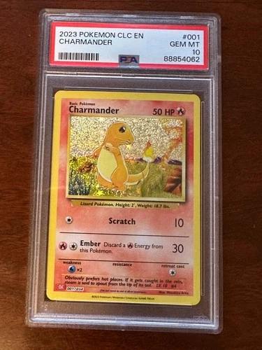 PSA 10 Mint Charmander CLC 2023 Pokemon Trading Card Game Classic 001/034