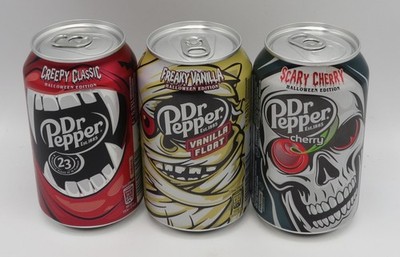 complete set of 3 Dr Pepper, 330ml cans Germany, HALLOWEEN EDITION