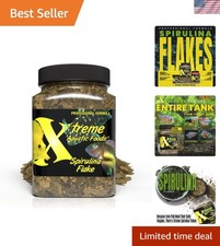 Xtreme Spirulina Flakes 3.5oz - Vibrant Colors  Healthy Diet for Tropical Fish