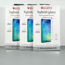 Screen Protectors for Galaxy S10 - 3 Pack Zagg Invisible Shield Hybrid Glass