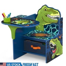 Dinosaur Chair Desk W/ Storage Bin Kids Snacking Crafts Playtime Homework New
