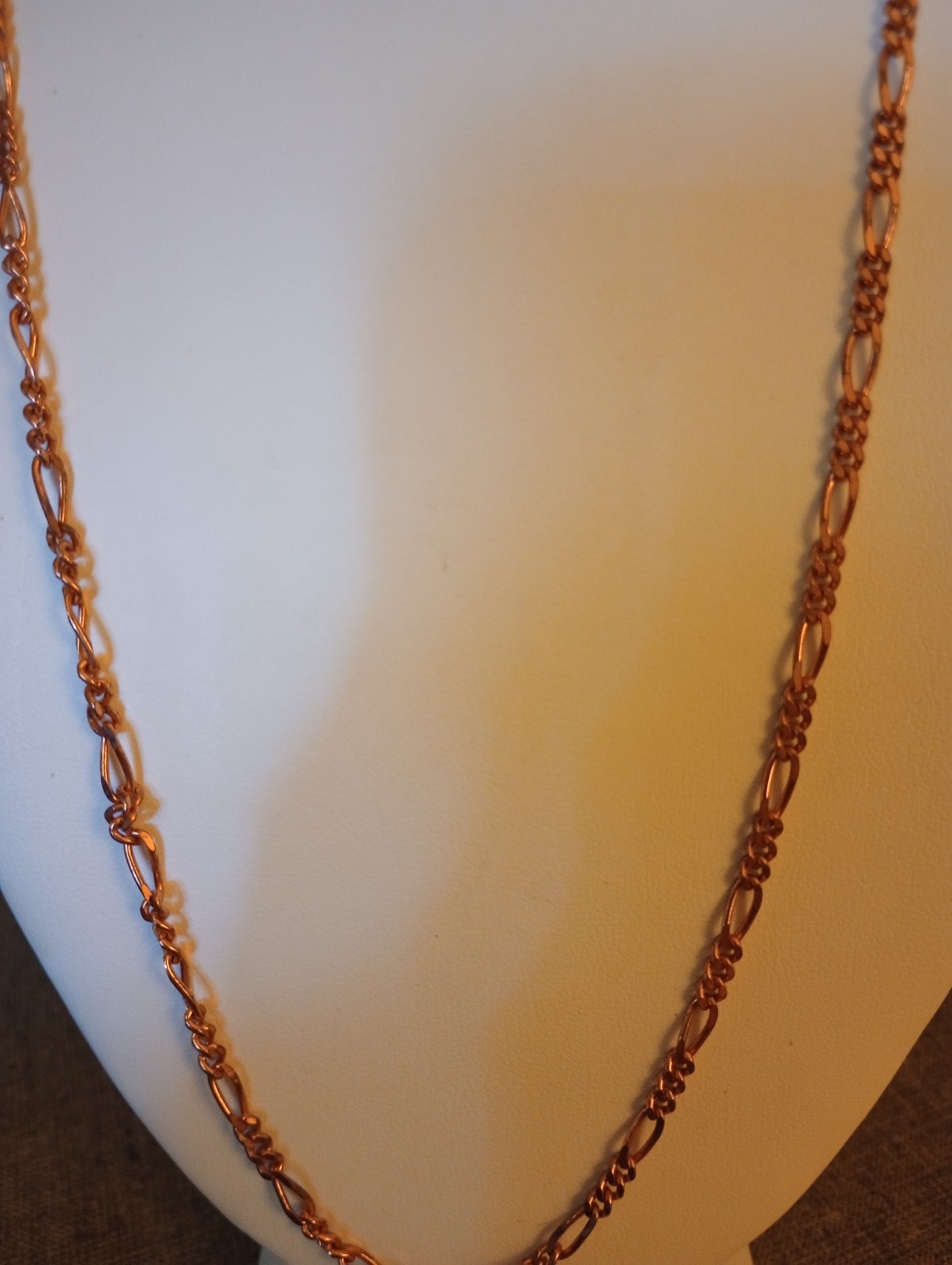 Signed Vtg "Solid Copper"  Chain Necklace. 20" - image 2