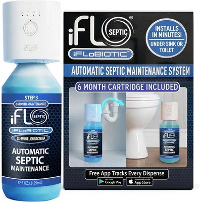 iFLO AUTOMATIC SEPTIC MAINTENANCE SYSTEM ENZYME DOSER KIT 6 MONTH SUPPLY