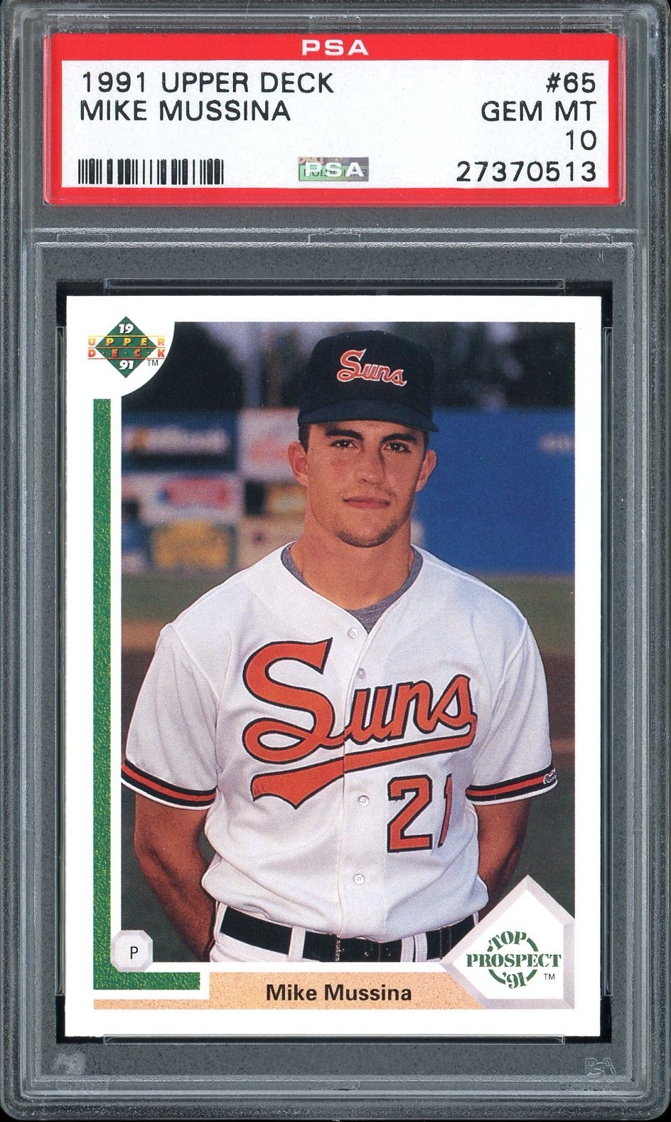MIKE MUSSINA 1991 UPPER DECK #65 PSA 10 RC