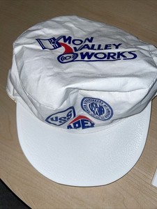 Vintage USS US Steel USWA Mon Valley Works Painters Hat Cap Stretch Back Paper