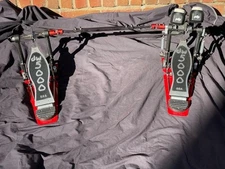 DW5000 Double Pedal (Single Chains & Red Base)  Bass Drum Pedal set