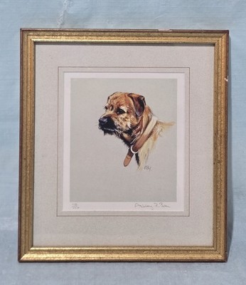 Ashley R Brown signierter limitierter Rand Terrier Druck 110/450 gerahmt
