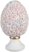 Clayre & Eef 6PR5191 Deko Ei Rosa Blau Weiß Ø 10X18 Cm Landhausstil Polyresin
